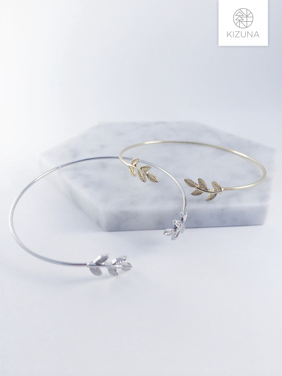 Open Leaf Cuff Bangle (3 Colors)