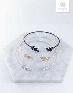 Load image into Gallery viewer, Open Leaf Cuff Bangle (3 Colors)
