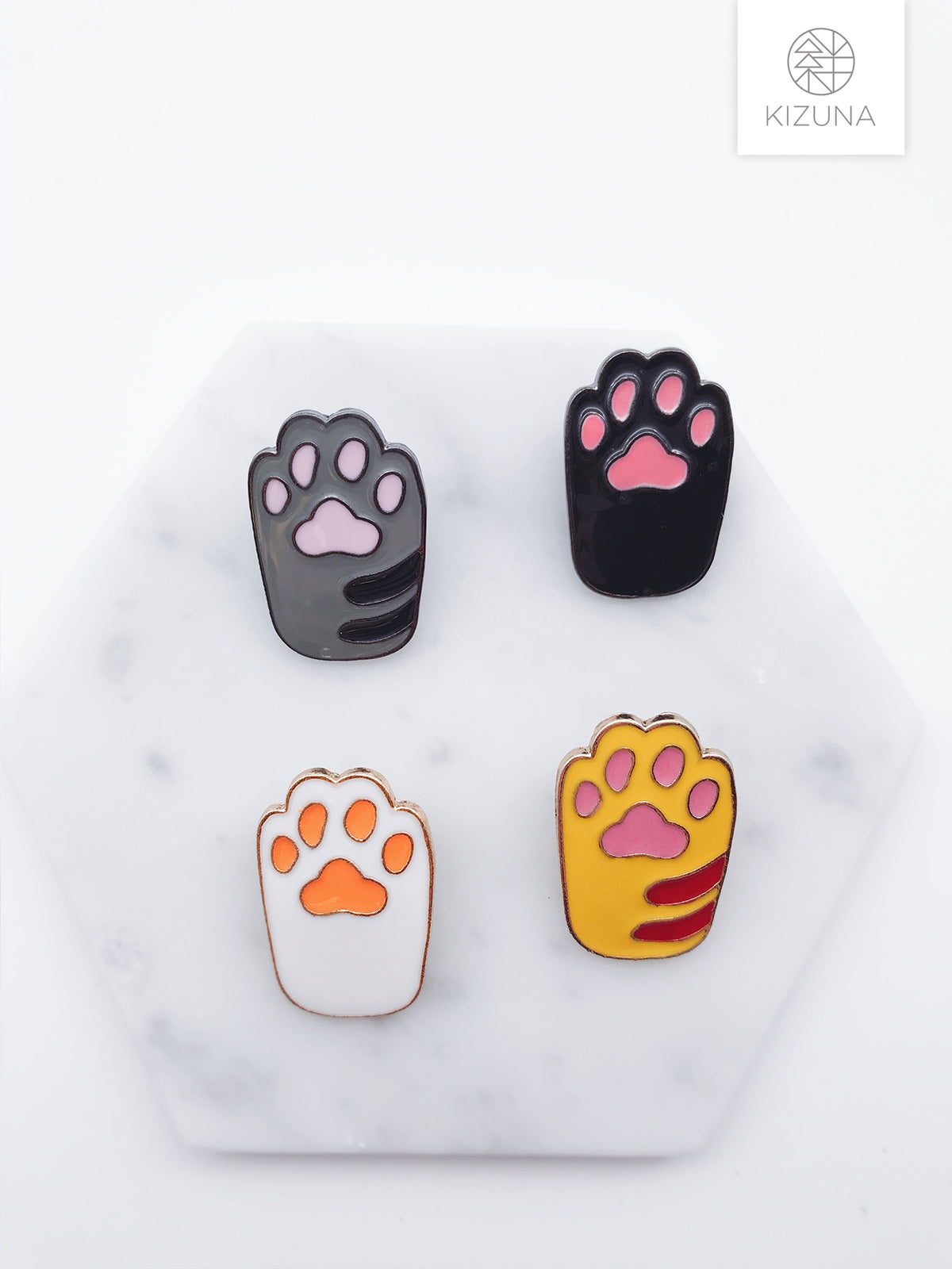 Cat Paws Enamel Pins (4 colors)