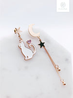 Load image into Gallery viewer, Sailor Moon Luna &amp; Artemis Mix &amp; Match Earrings
