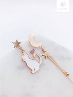 Load image into Gallery viewer, Sailor Moon Luna &amp; Artemis Mix &amp; Match Earrings
