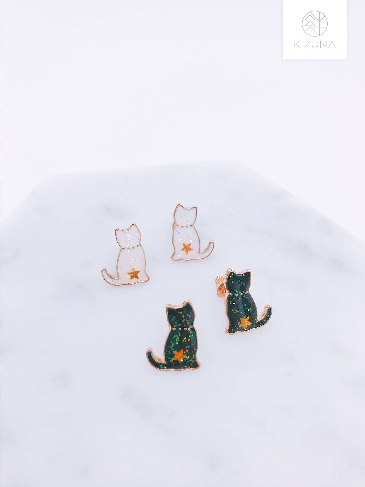 Space Cat Earring Studs (2 Colors)