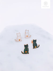 Space Cat Earring Studs (2 Colors)