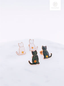 Space Cat Earring Studs (2 Colors)