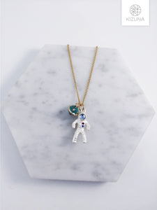 Astronaut 3D Necklace & Earring