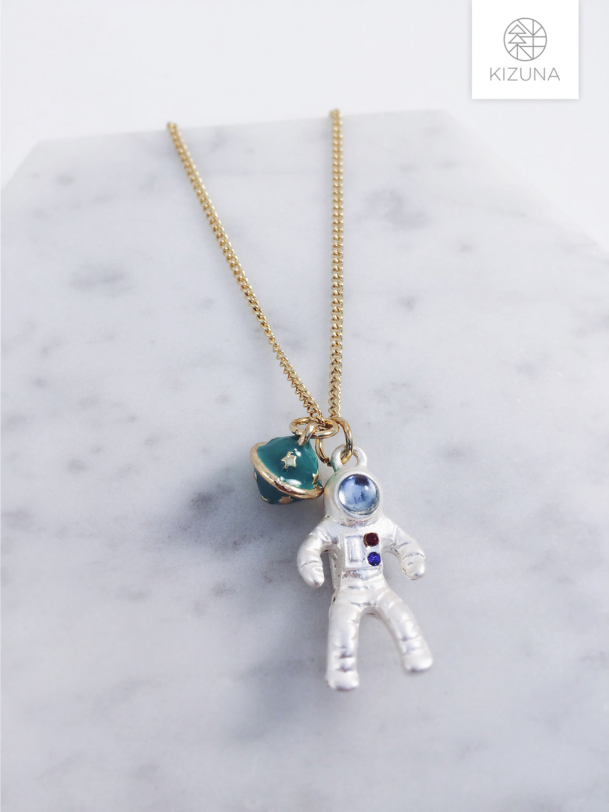 Astronaut 3D Necklace & Earring