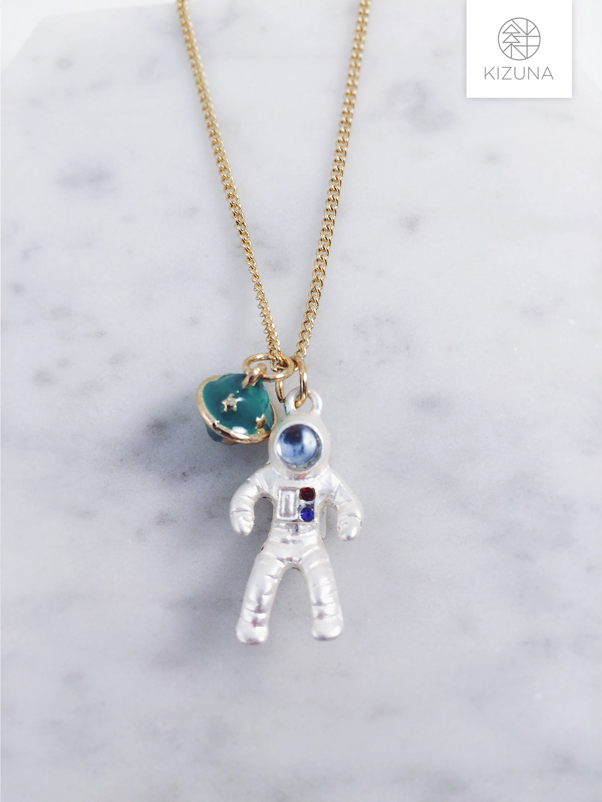 Astronaut 3D Necklace & Earring