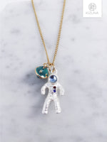 Load image into Gallery viewer, Astronaut 3D Necklace &amp; Earring
