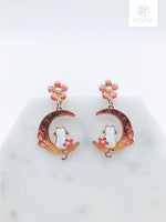 Load image into Gallery viewer, Sakura Cat Earrings
