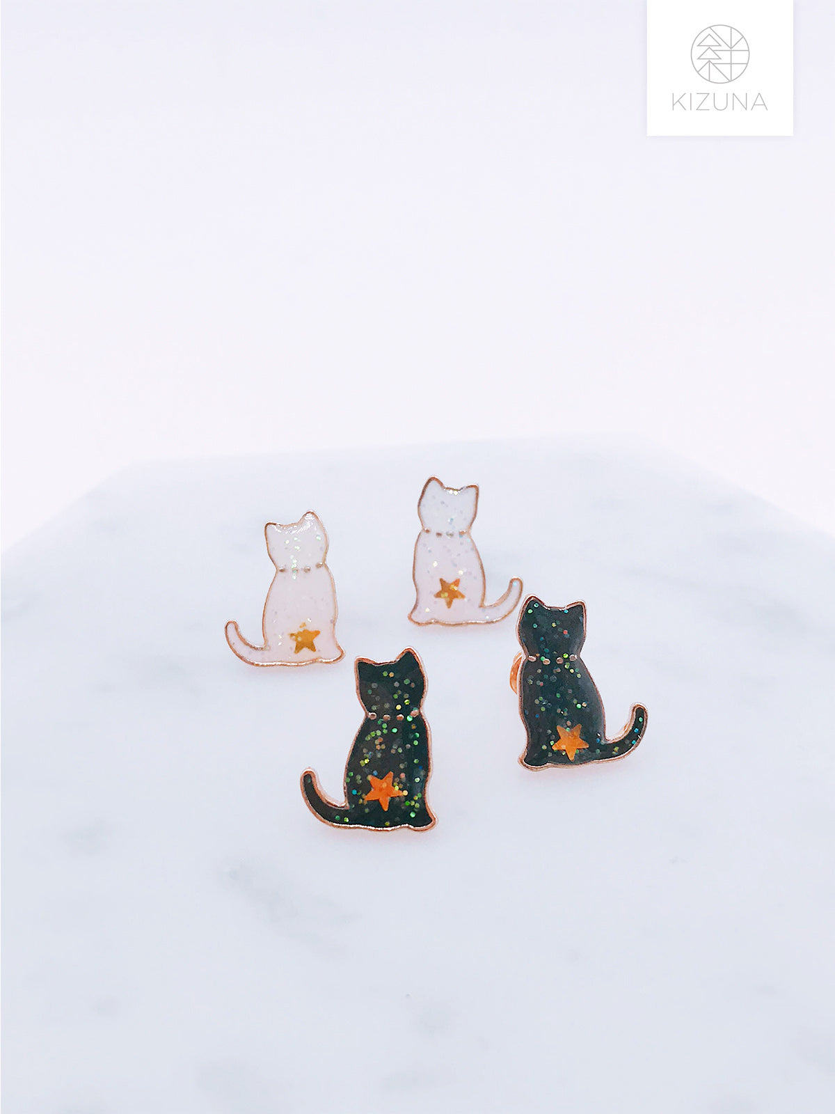 Space Cat Earring Studs (2 Colors)