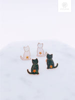 Load image into Gallery viewer, Space Cat Earring Studs (2 Colors)
