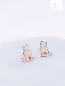 Space Cat Earring Studs (2 Colors)