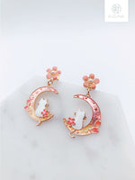 Load image into Gallery viewer, Sakura Cat Earrings
