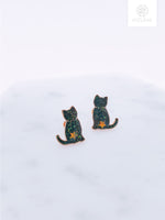 Load image into Gallery viewer, Space Cat Earring Studs (2 Colors)
