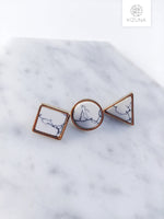 Load image into Gallery viewer, Minimalist Marble Shape Earrings (3 shapes)
