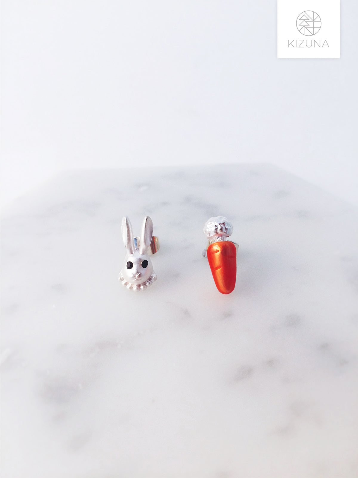 Rabbit Prince & Carrot Earring