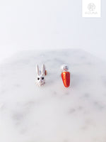 Load image into Gallery viewer, Rabbit Prince &amp; Carrot Earring
