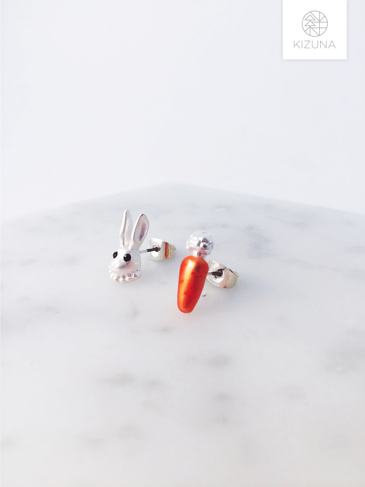 Rabbit Prince & Carrot Earring