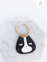 Load image into Gallery viewer, Cat Charm Keychain (Black Cat)
