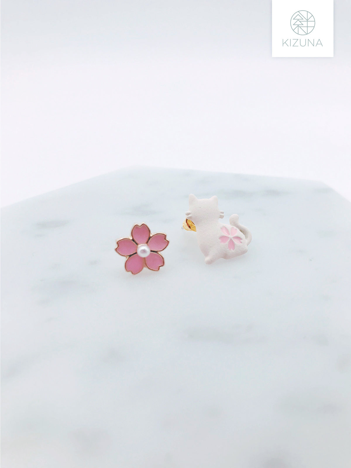 Sakura & Cat Earrings (2 colors)