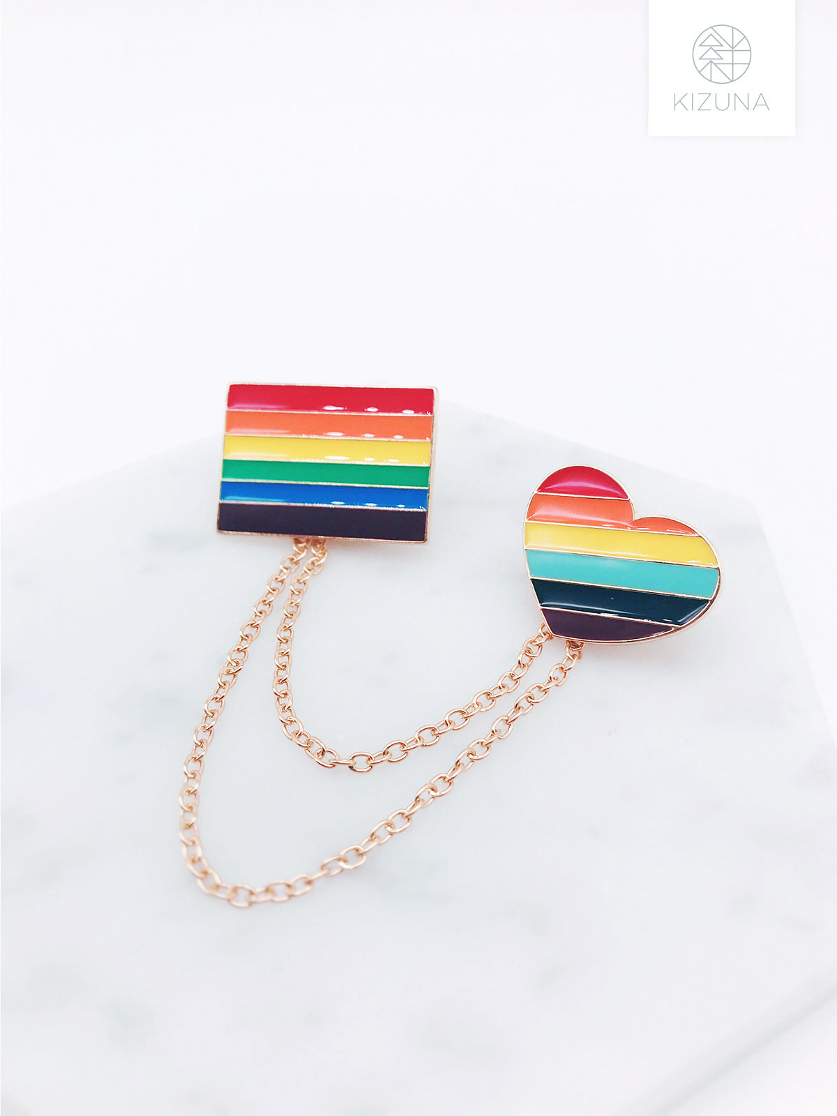 LGBT Pride Rainbow Collar Pin