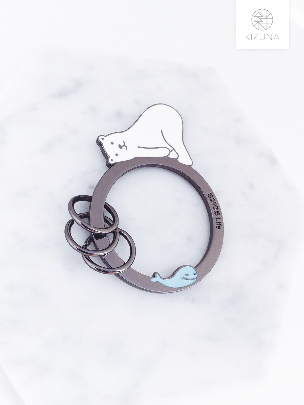 Lazy Polar Bear Keychain