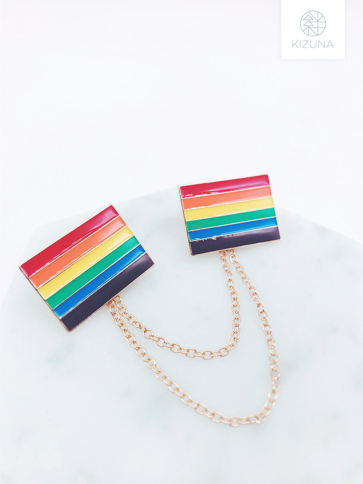 LGBT Pride Rainbow Collar Pin