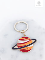 Load image into Gallery viewer, Saturn Charm Keychain
