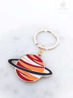 Load image into Gallery viewer, Saturn Charm Keychain
