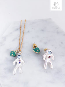 Astronaut 3D Necklace & Earring