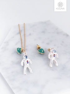 Astronaut 3D Necklace & Earring