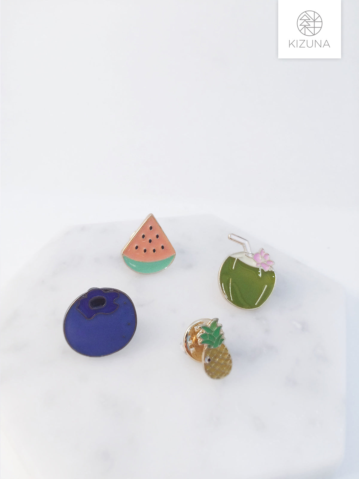 Assorted Fruit Enamel Pins