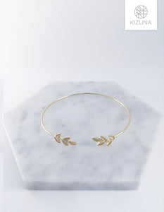 Open Leaf Cuff Bangle (3 Colors)