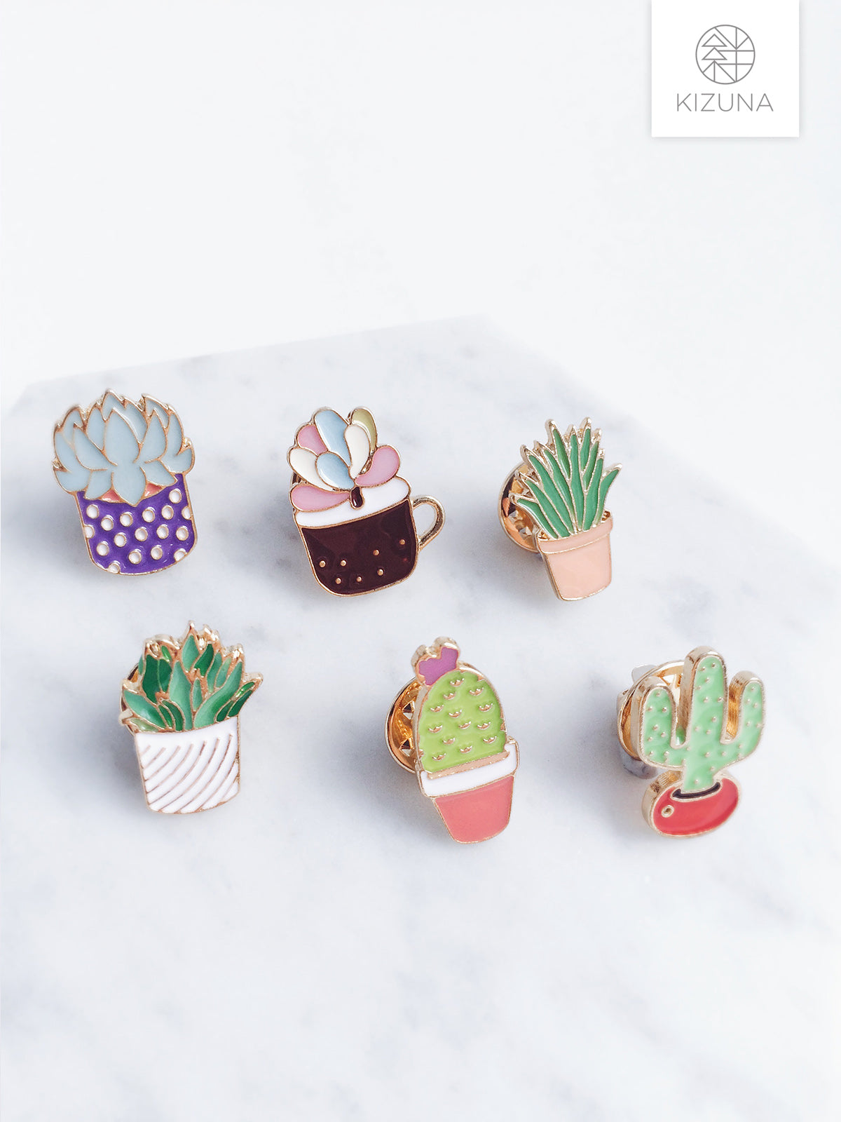 Cactus & Succulent Enamel Pins