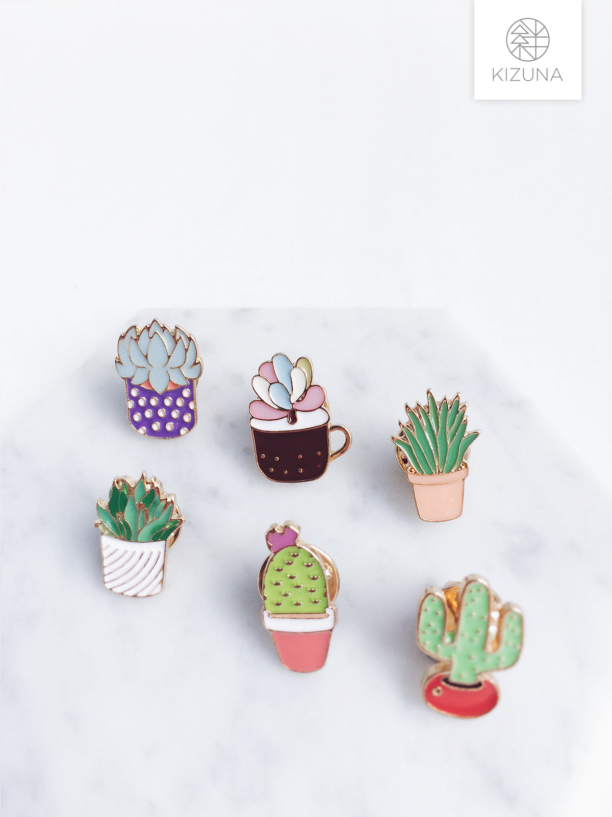 Cactus & Succulent Enamel Pins