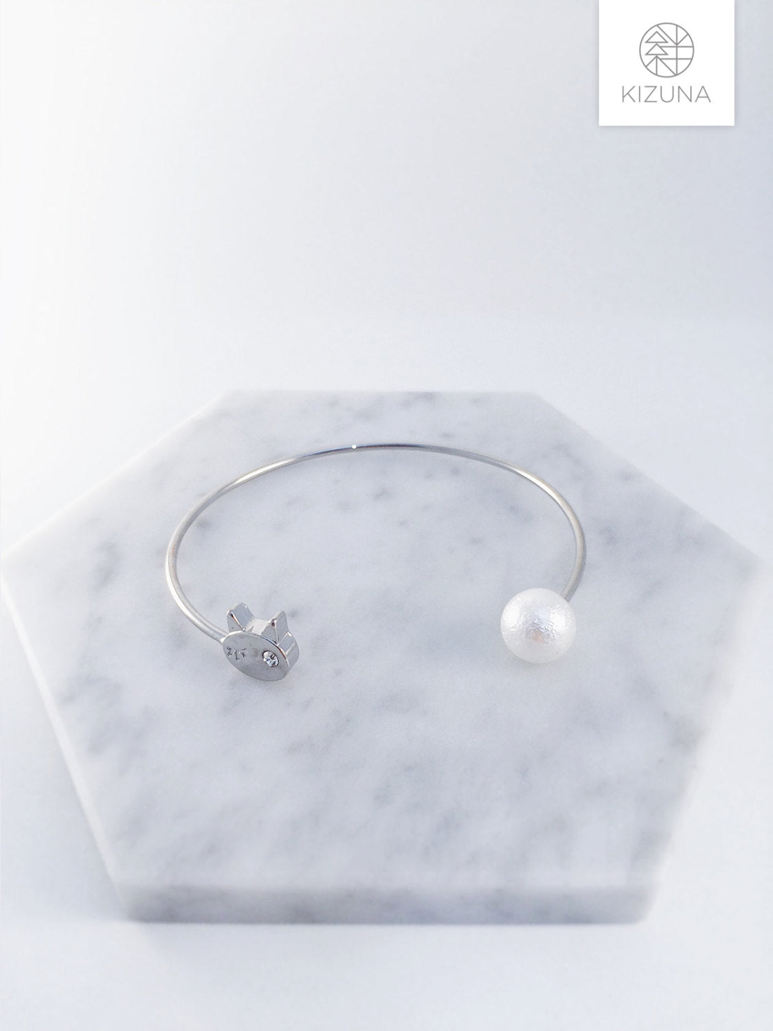 Cat Bangle With Pearl (3 Colors)