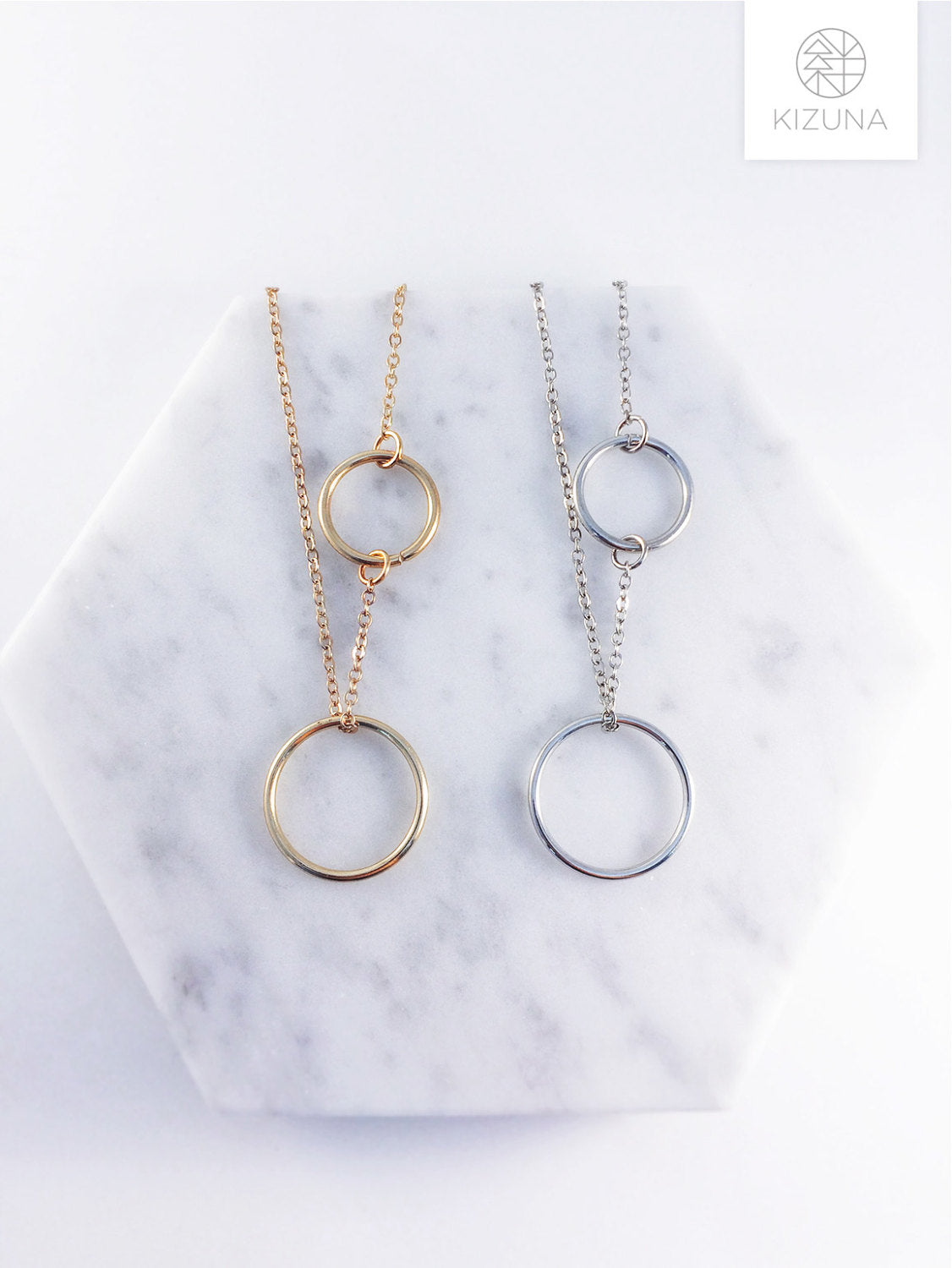 Minimalist Double Circle Necklace