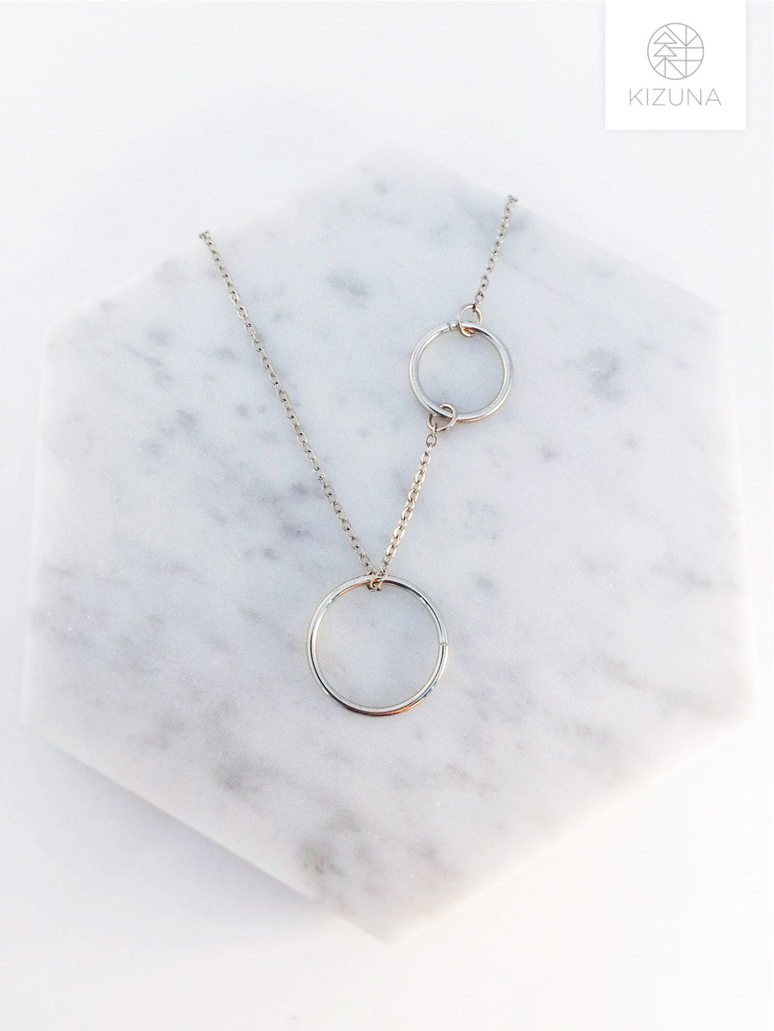 Minimalist Double Circle Necklace