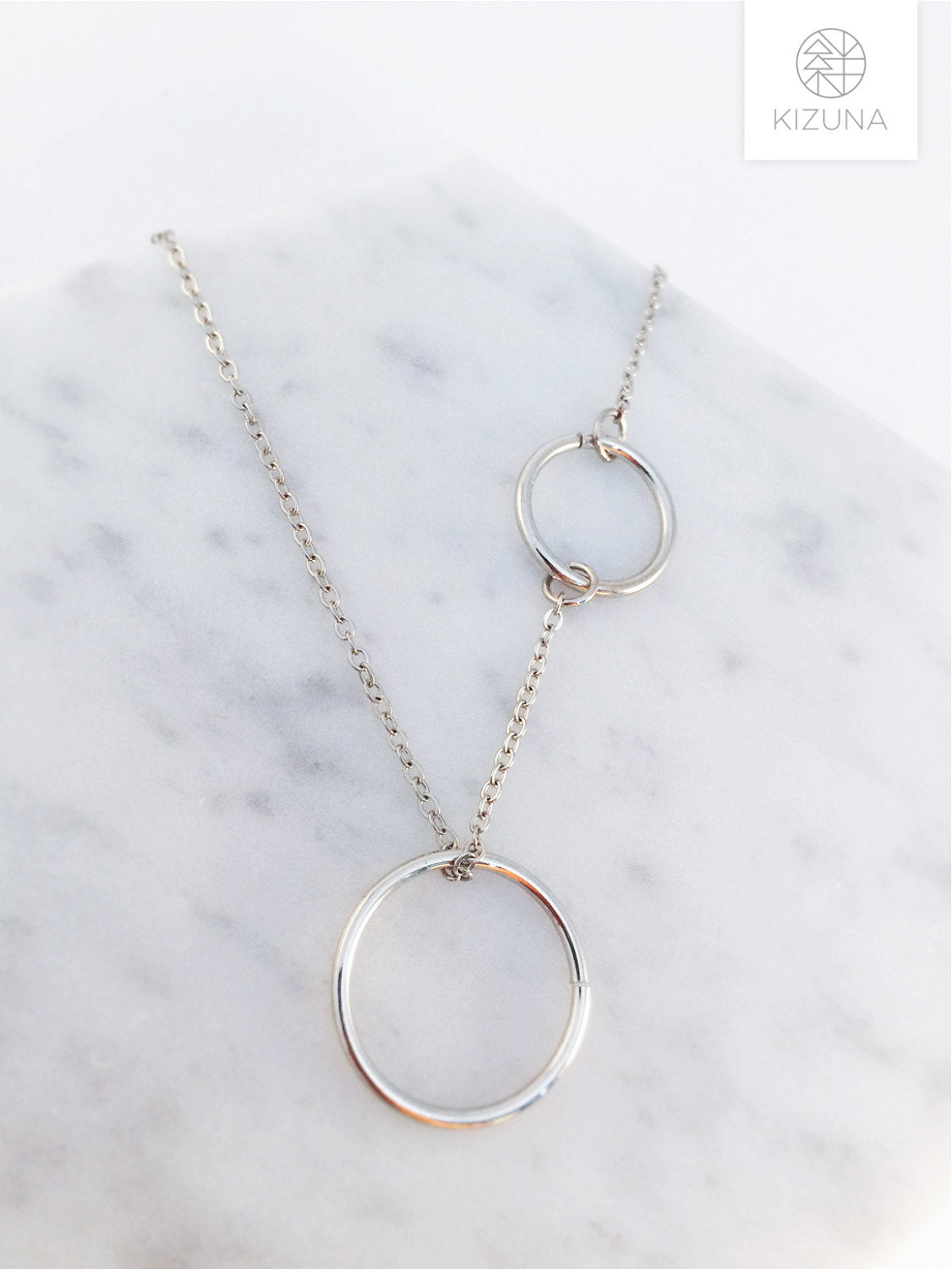 Minimalist Double Circle Necklace