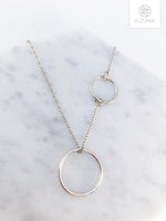 Load image into Gallery viewer, Minimalist Double Circle Necklace
