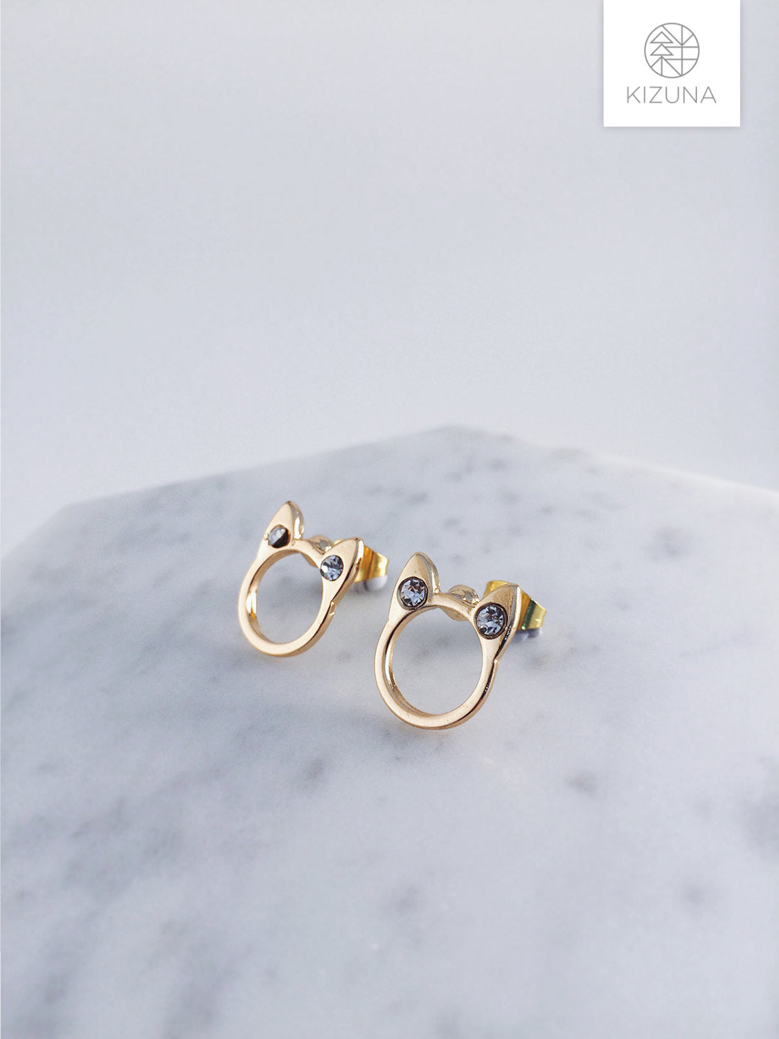 Minimalist Cat Stud Earrings