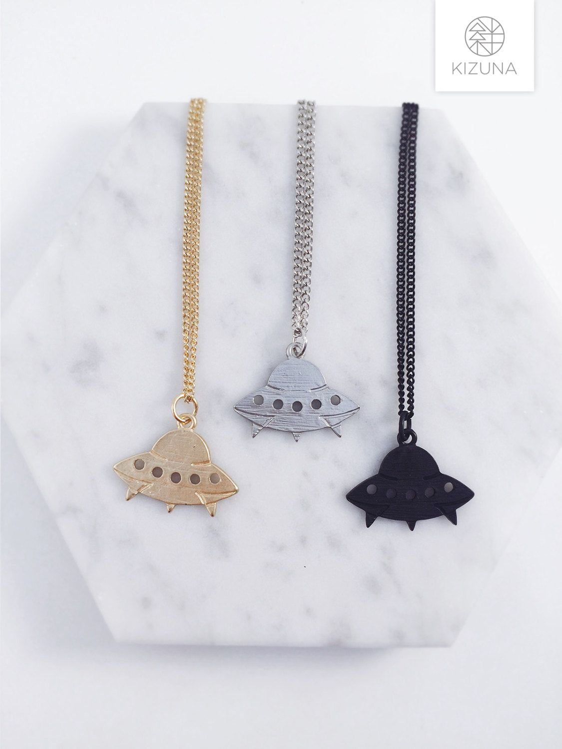 Alien Spaceship Necklace