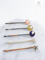 Load image into Gallery viewer, Moon &amp; Star Hairpin Set (3 Colors)
