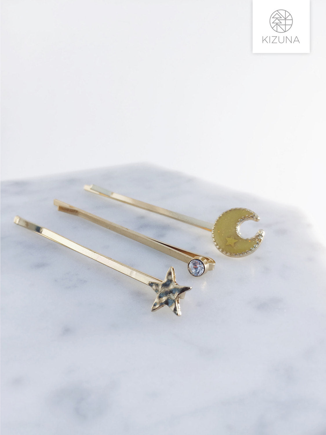 Moon & Star Hairpin Set (3 Colors)