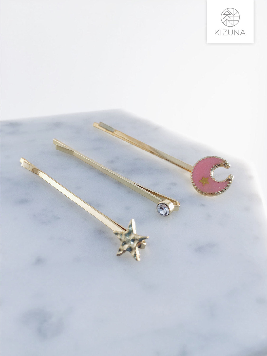 Moon & Star Hairpin Set (3 Colors)