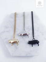 Load image into Gallery viewer, 3D Lazy Pig Piggy Necklace
