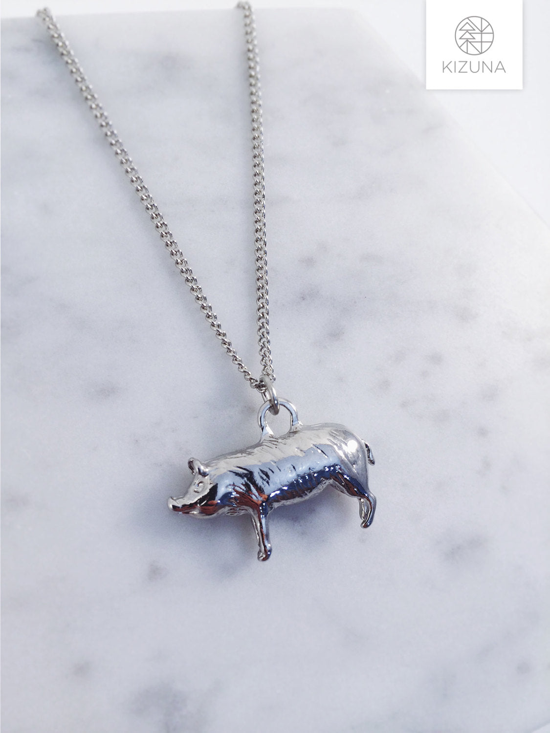 3D Lazy Pig Piggy Necklace