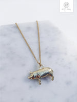 Load image into Gallery viewer, 3D Lazy Pig Piggy Necklace
