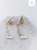 Load image into Gallery viewer, Dangling dog pins (French Bulldog &amp; Poodle)
