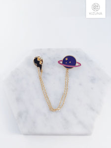 Thunder x Saturn Collar Pin